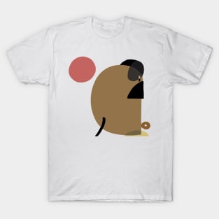 Abstract Pug Yoga T-Shirt